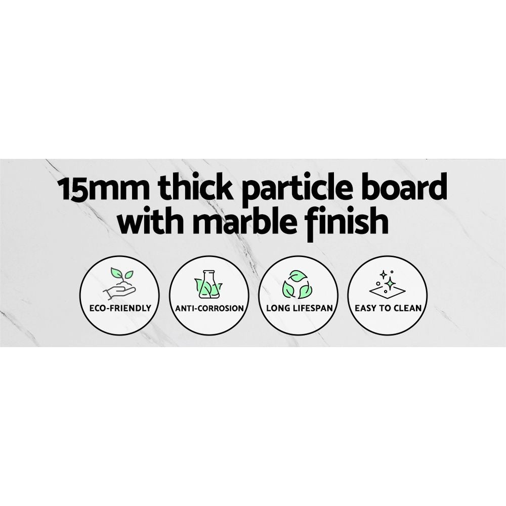 Frenisha Console Table 95cm Marble Effect Tabletop