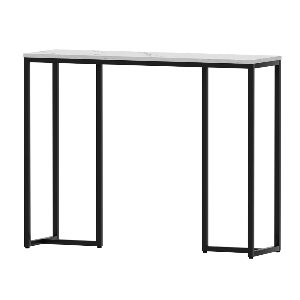 Frenisha Console Table Marble Effect White