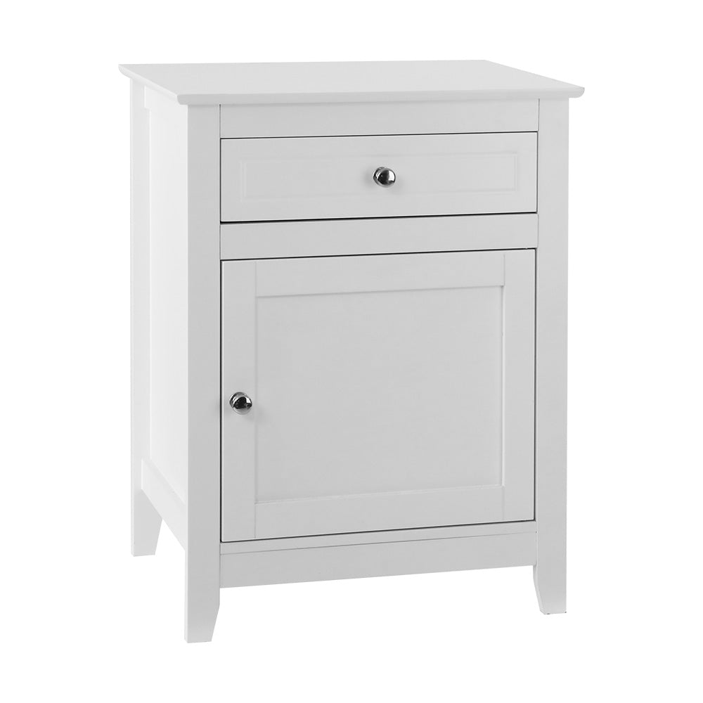 E1 MDF Bedside Tables w/ Storage Drawers - Artiss