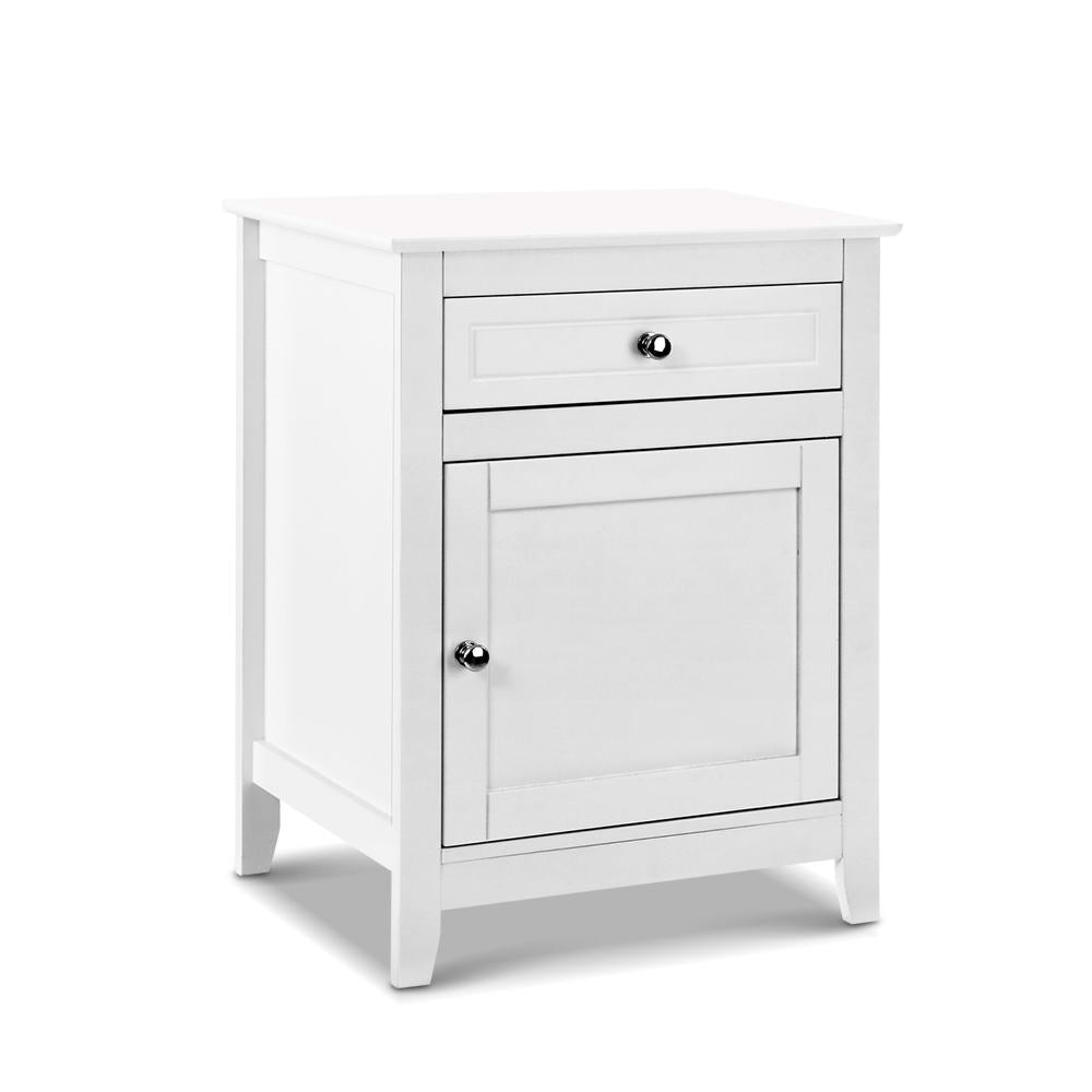 Gustav Bedside Table Drawers White