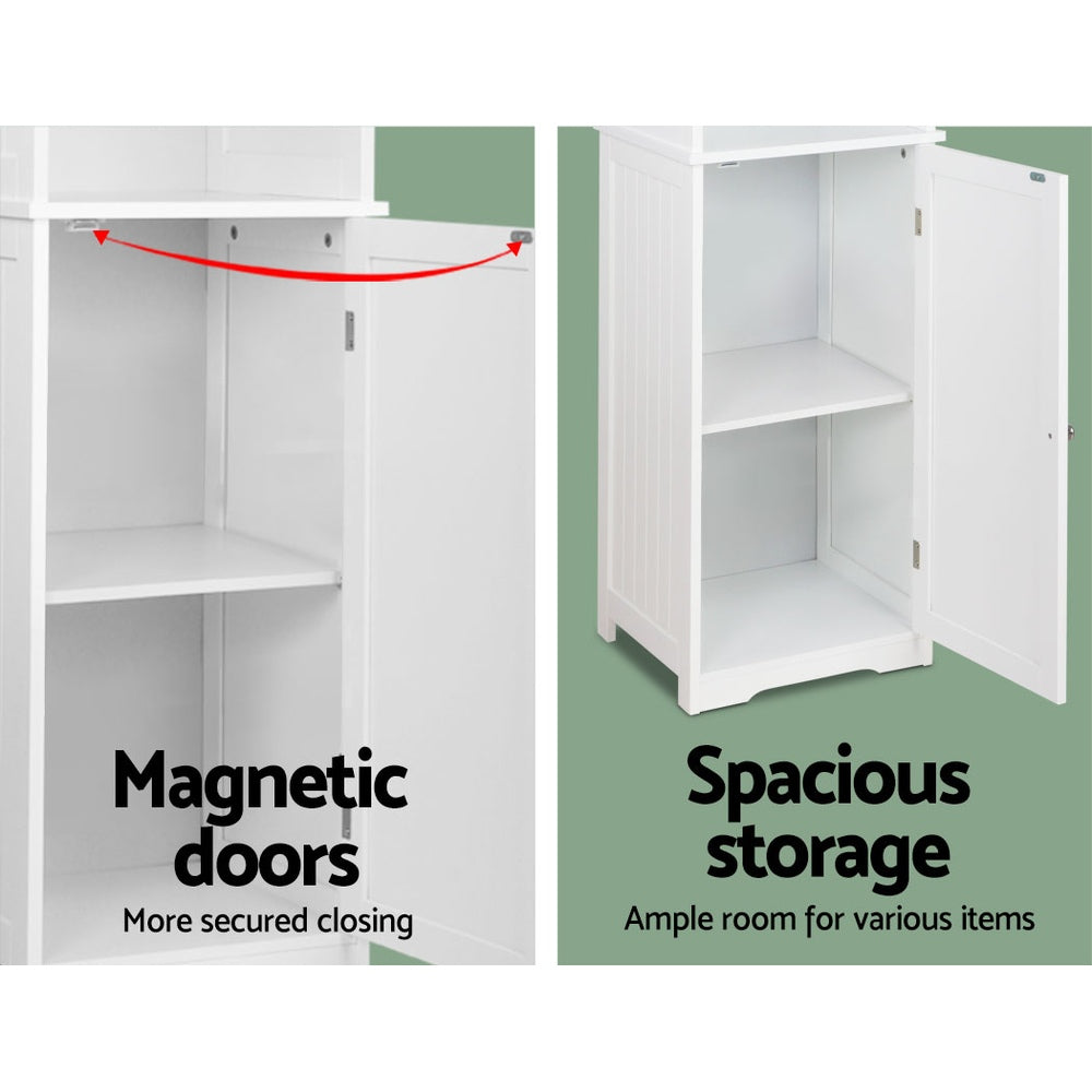 Artiss Tall Bathroom Cabinet Storage 160cm White