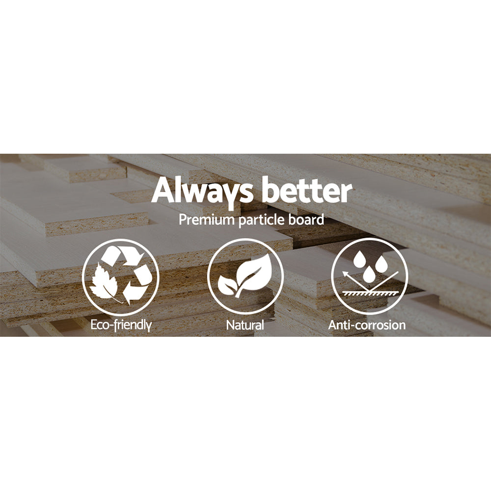 Gary 180cm Entertainment Unit TV Cabinet Oak White