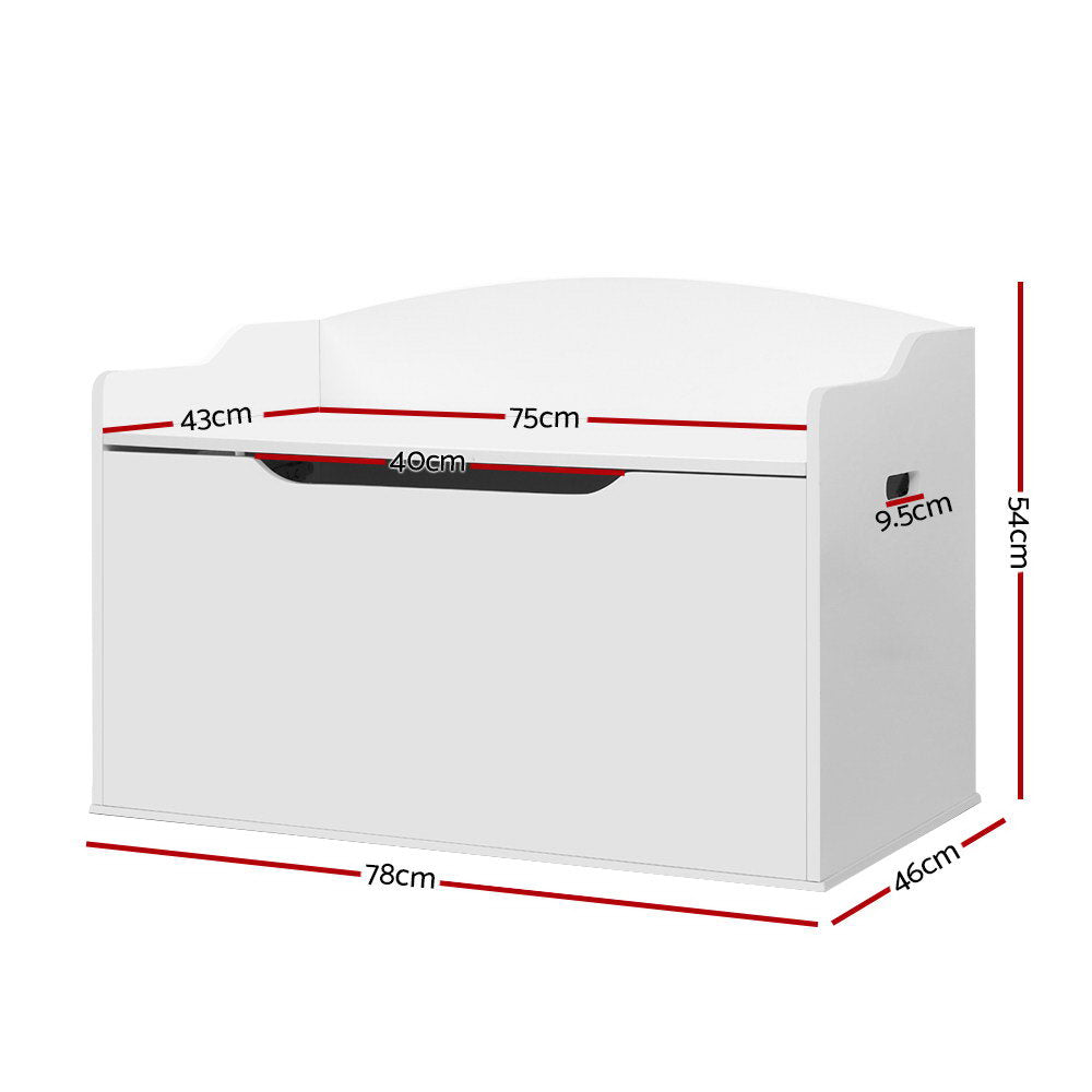 Keezi Kids Storage Bench Toy Box White