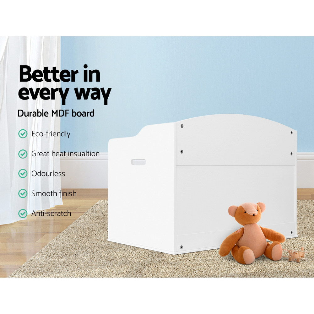 Keezi Kids Storage Bench Toy Box White