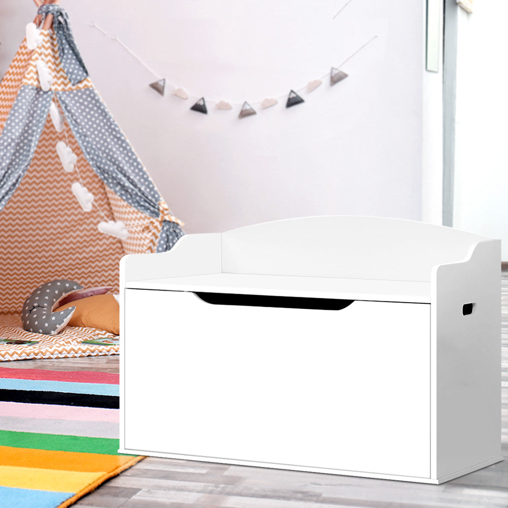 Keezi Kids Storage Bench Toy Box White