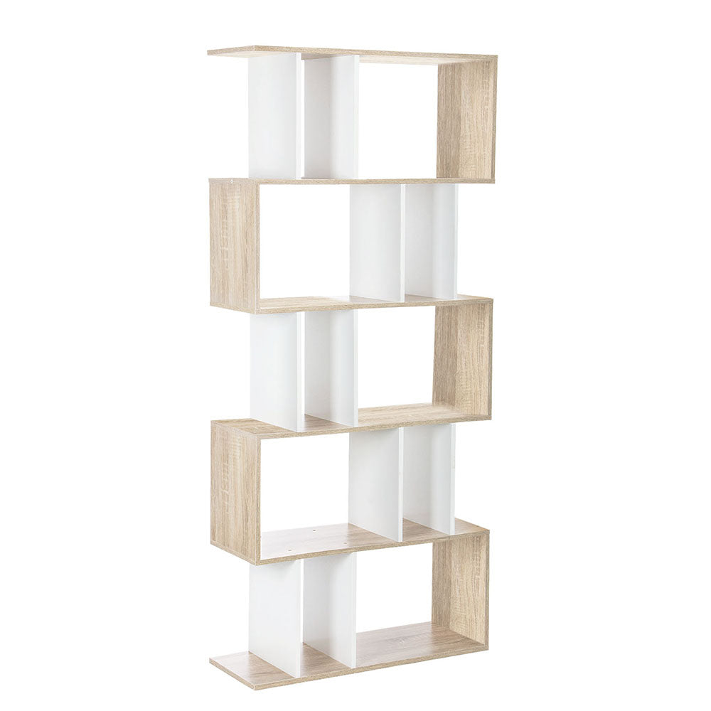 RITA 5-Tier Bookshelf White Oak