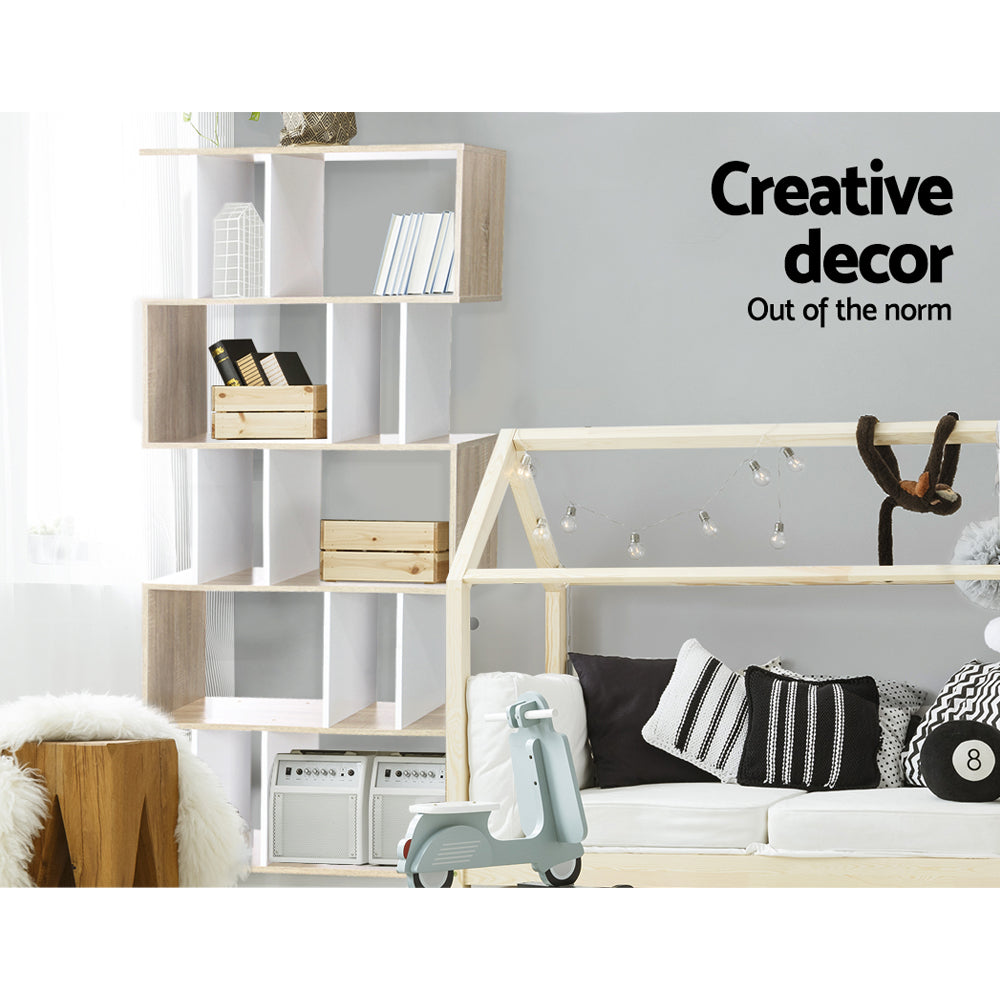 RITA 5-Tier Bookshelf White Oak