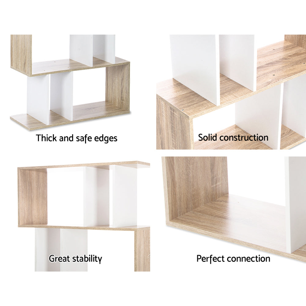 RITA 5-Tier Bookshelf White Oak