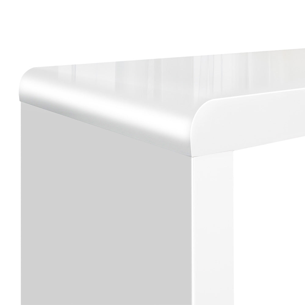 Glossy White Nesting Coffee Table Set of 3