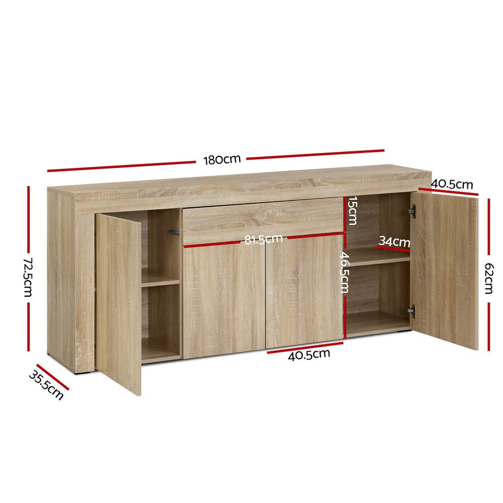 DANA Oak Buffet Sideboard Woodgrain Finish