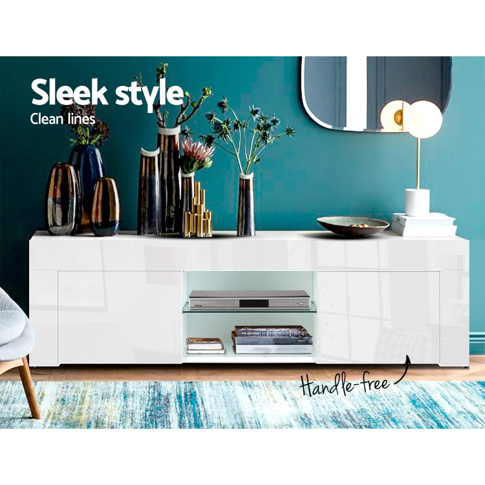 Ivan 130cm TV Cabinet Entertainment Unit White