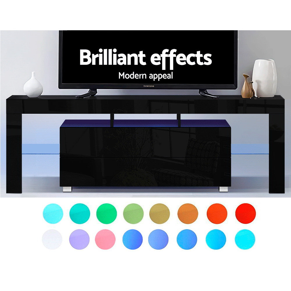 Elo 160cm TV Cabinet LED Entertainment Unit Black