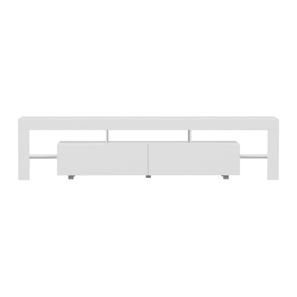 Customisable RGB LED TV Cabinet, 200cm, Gloss White - Artiss