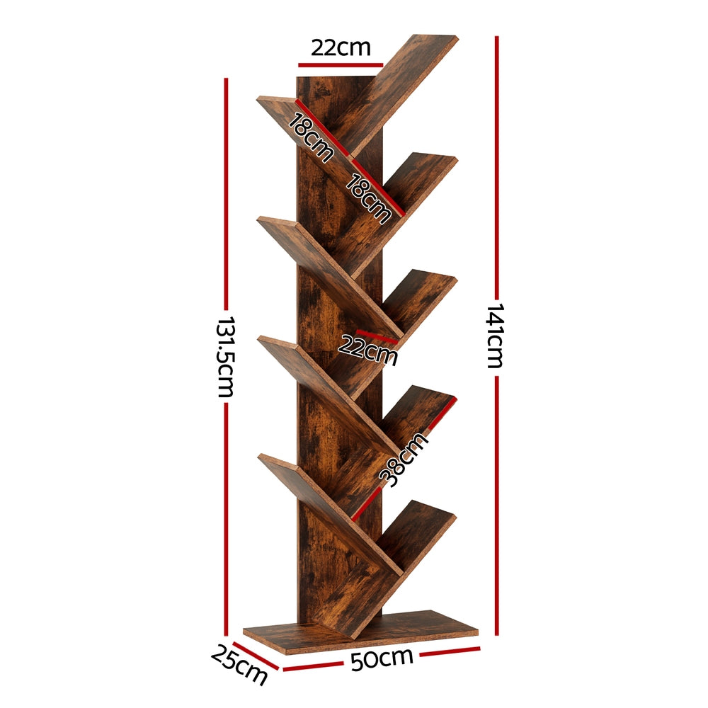 Tree 9-Tier Bookshelf Walnut