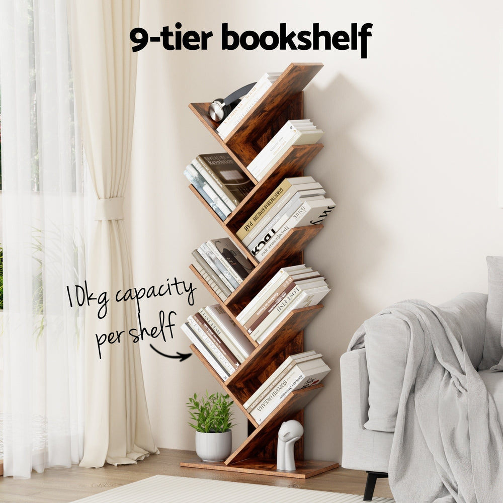 Tree 9-Tier Bookshelf Walnut