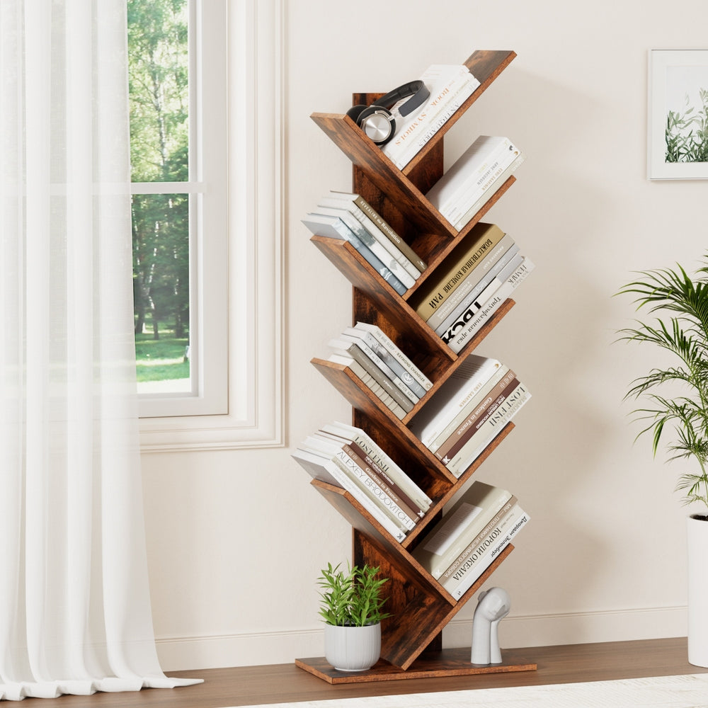 Tree 9-Tier Bookshelf Walnut