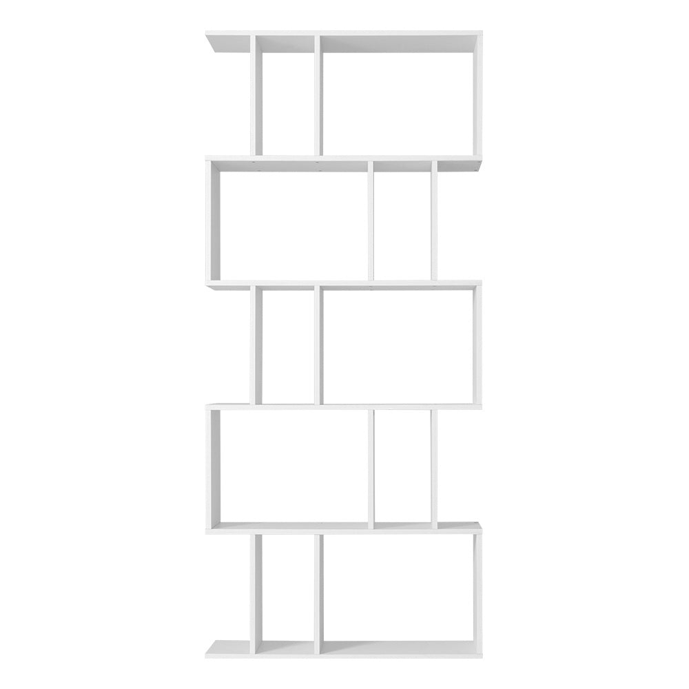 RITA 5-Tier Bookshelf Zig Zag White