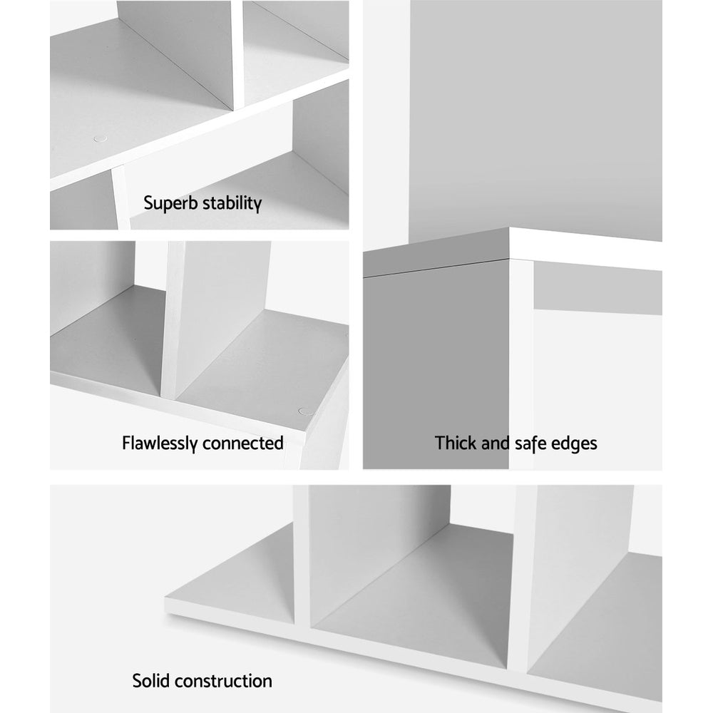 RITA 5-Tier Bookshelf Zig Zag White