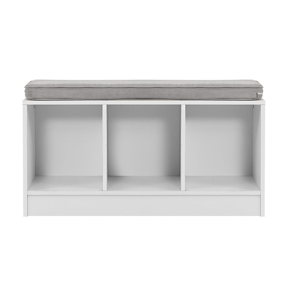 Zia Shoe Rack Cabinet Bench White