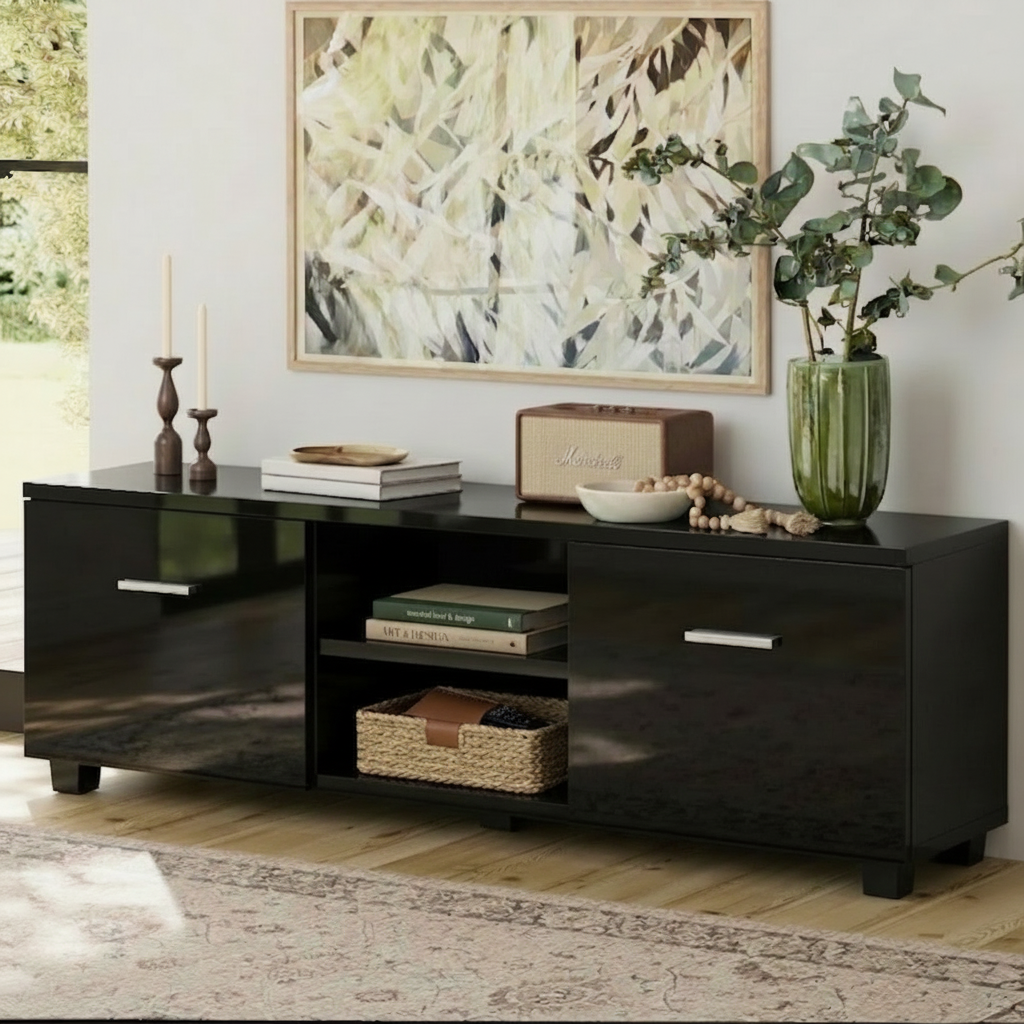 Jim Entertainment Unit TV Cabinet 140cm Black