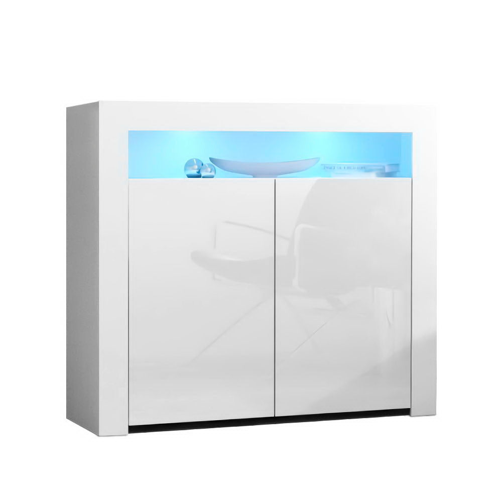 Arno LED Buffet Sideboard Storage Cabinet White