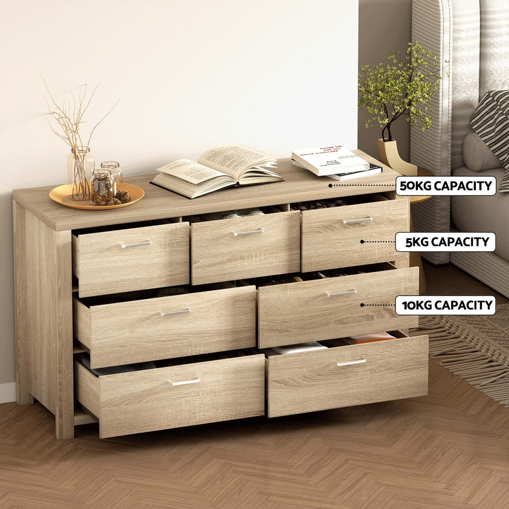 Maxi 7-Drawer Chest Oak