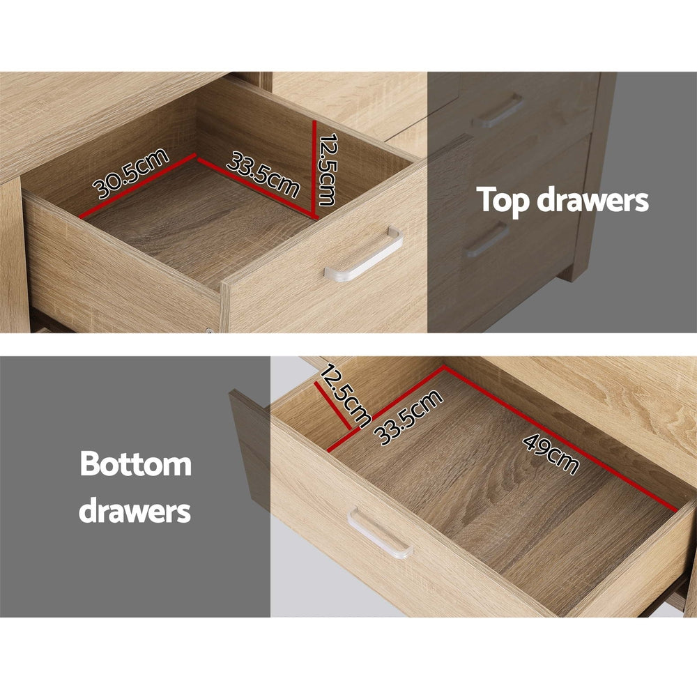 Maxi 7-Drawer Chest Oak
