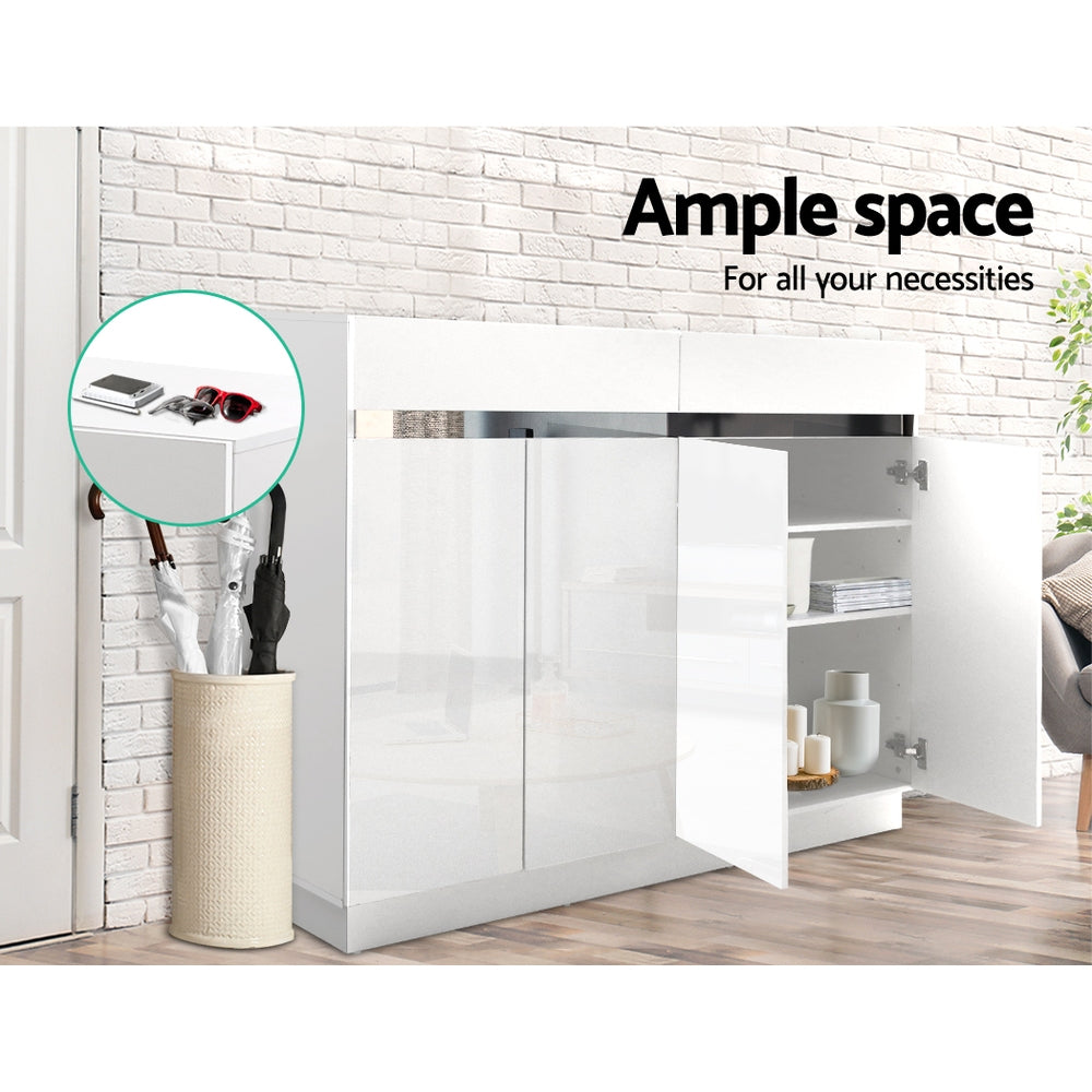 Lydia Shoe Rack Cabinet 24 Pairs Storage White