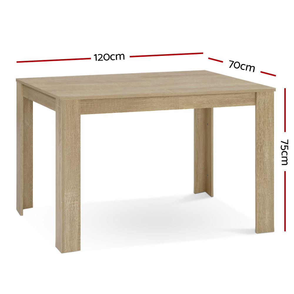 NATU 120cm Oak Dining Table Rectangular 4-6 Seater