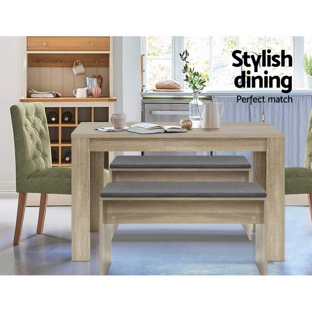 NATU 120cm Oak Dining Table Rectangular 4-6 Seater