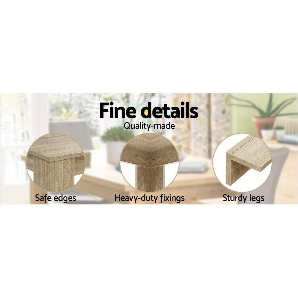 NATU 120cm Oak Dining Table Rectangular 4-6 Seater
