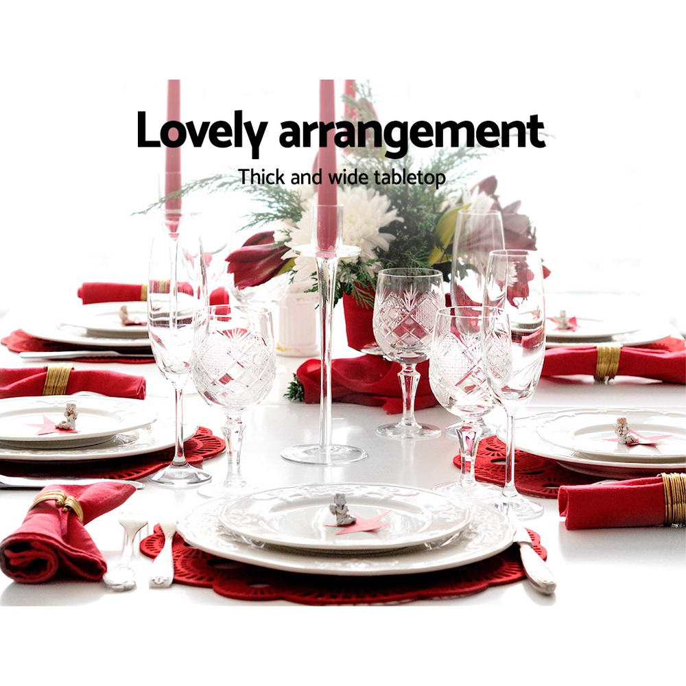 NATU 120CM Rectangular Dining Table 4-6 Seater White