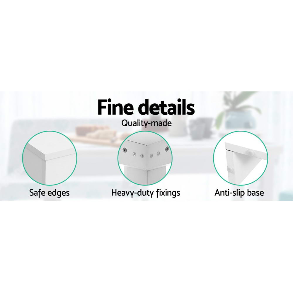 NATU 120CM Rectangular Dining Table 4-6 Seater White