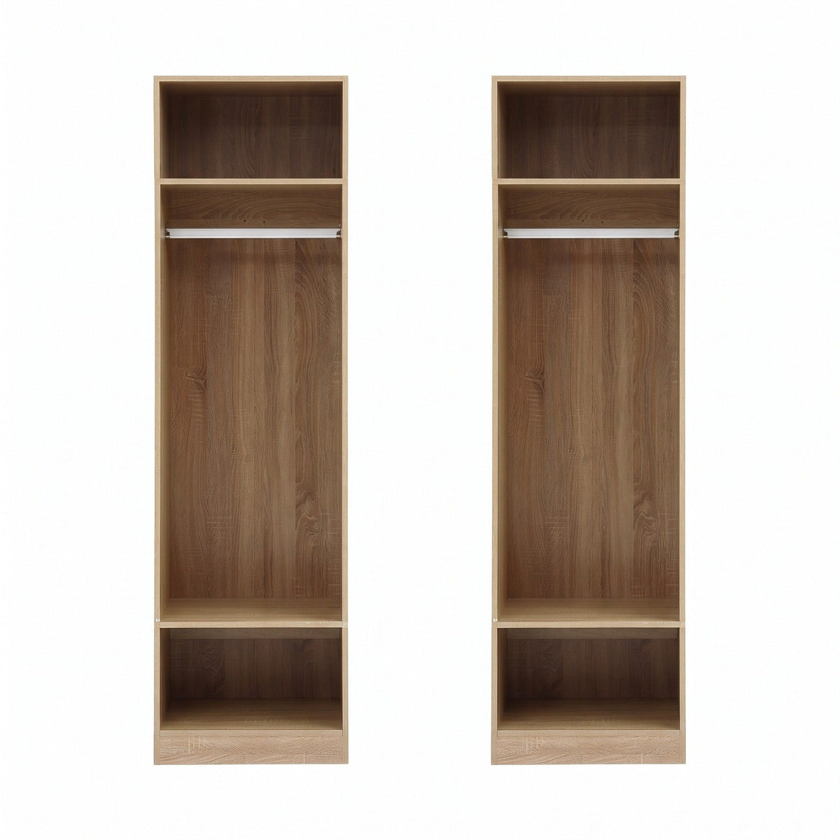 Artiss 2X Wardrobe Clothes Closet Storage Organiser Shelf Pine