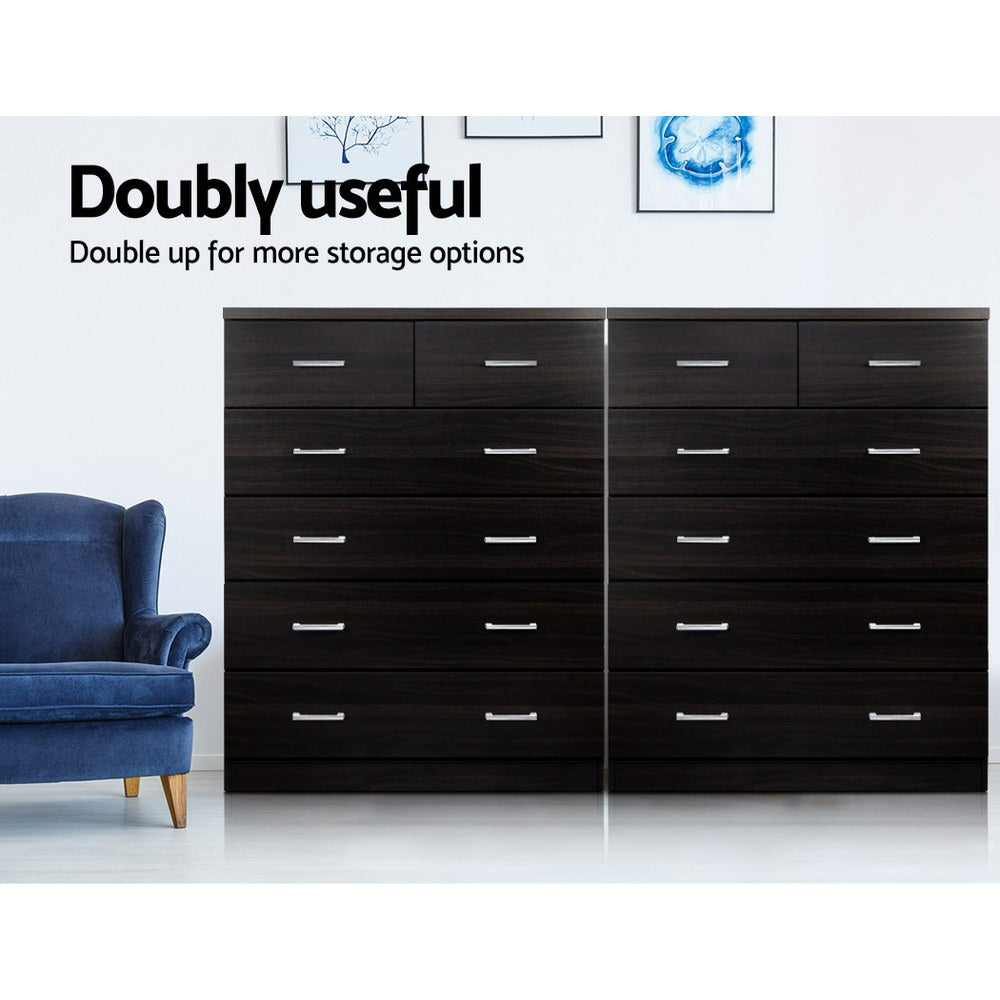 Andes 6-Drawer Tallboy Chest Walnut