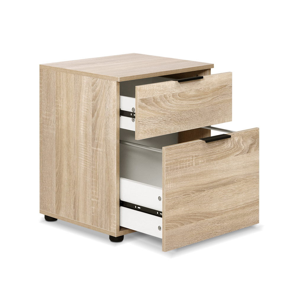 Artiss 2-Drawer Filing Cabinet Office Storage Wood