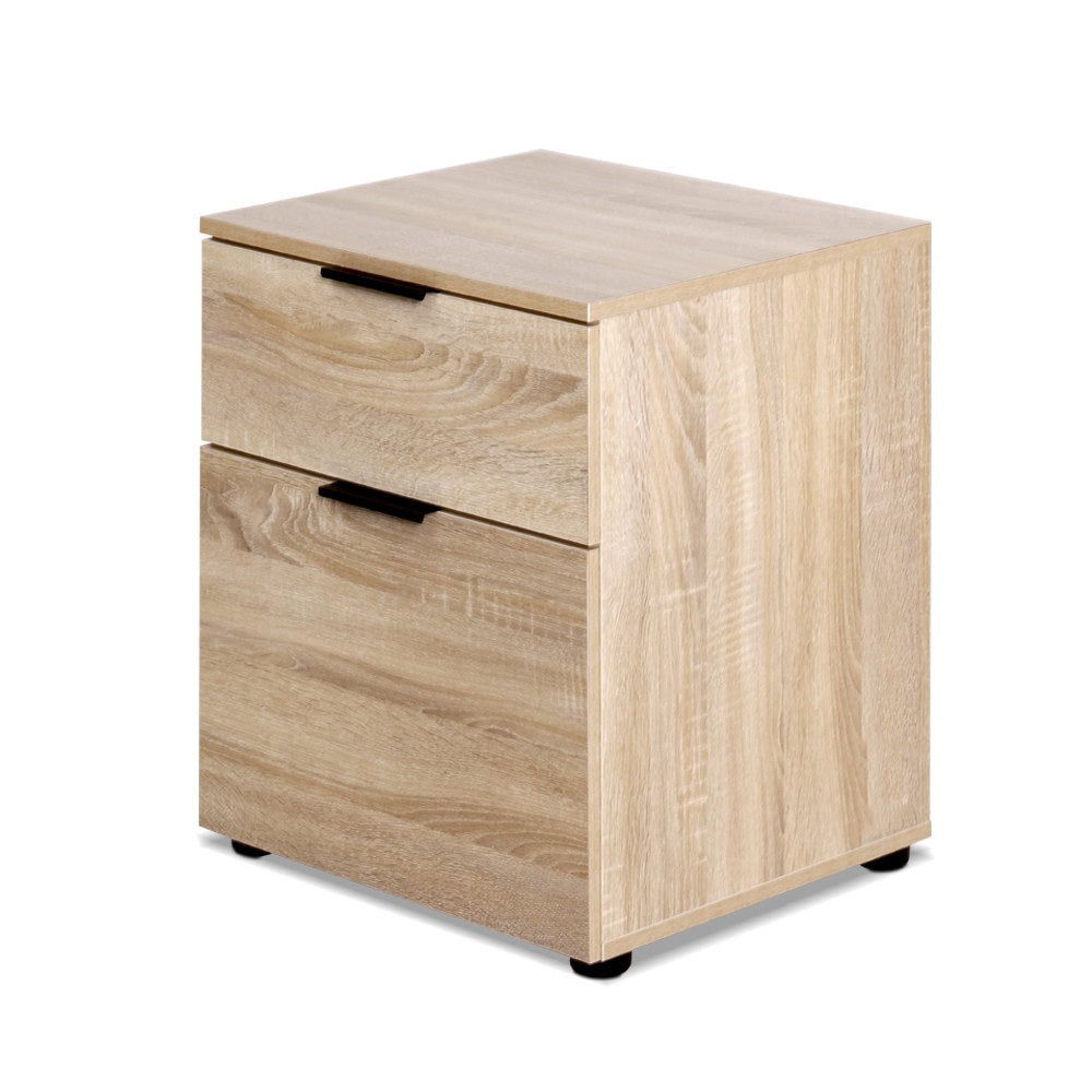 Artiss 2-Drawer Filing Cabinet Office Storage Wood