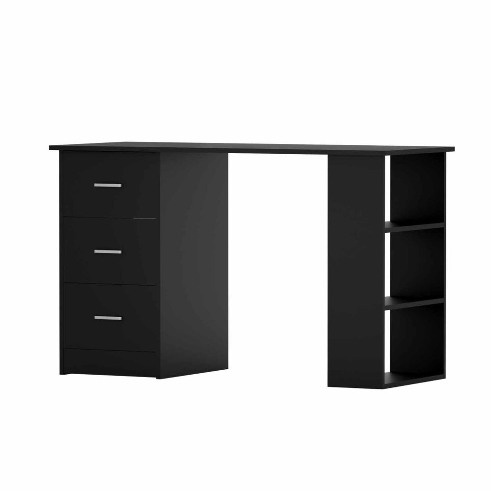 Bobb 120cm Computer Desk Drawer Shelf Cabinet Black