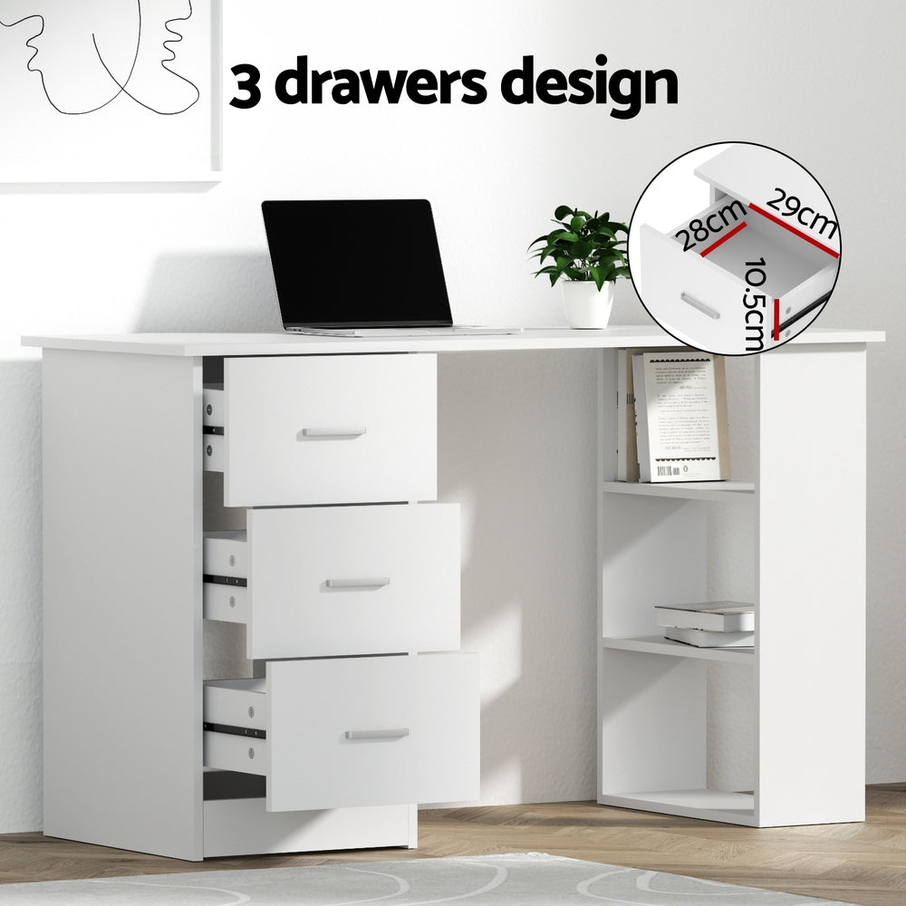 Artiss 120cm Computer Desk & Executive Office Chair Set White