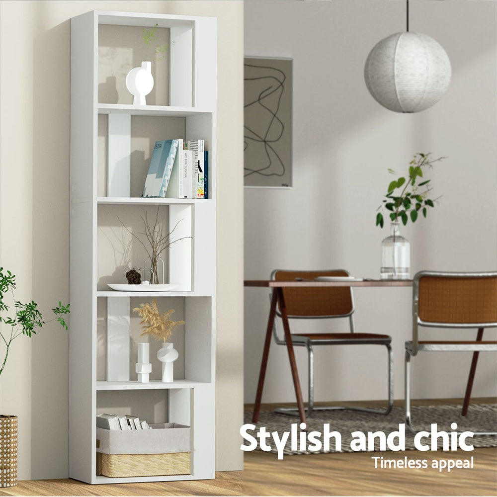 LINA 5-Tier Bookshelf White