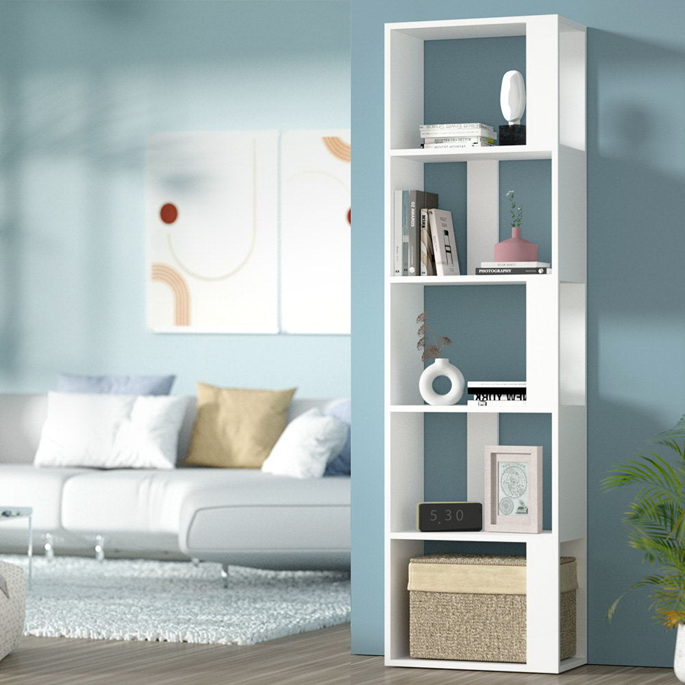 LINA 5-Tier Bookshelf White