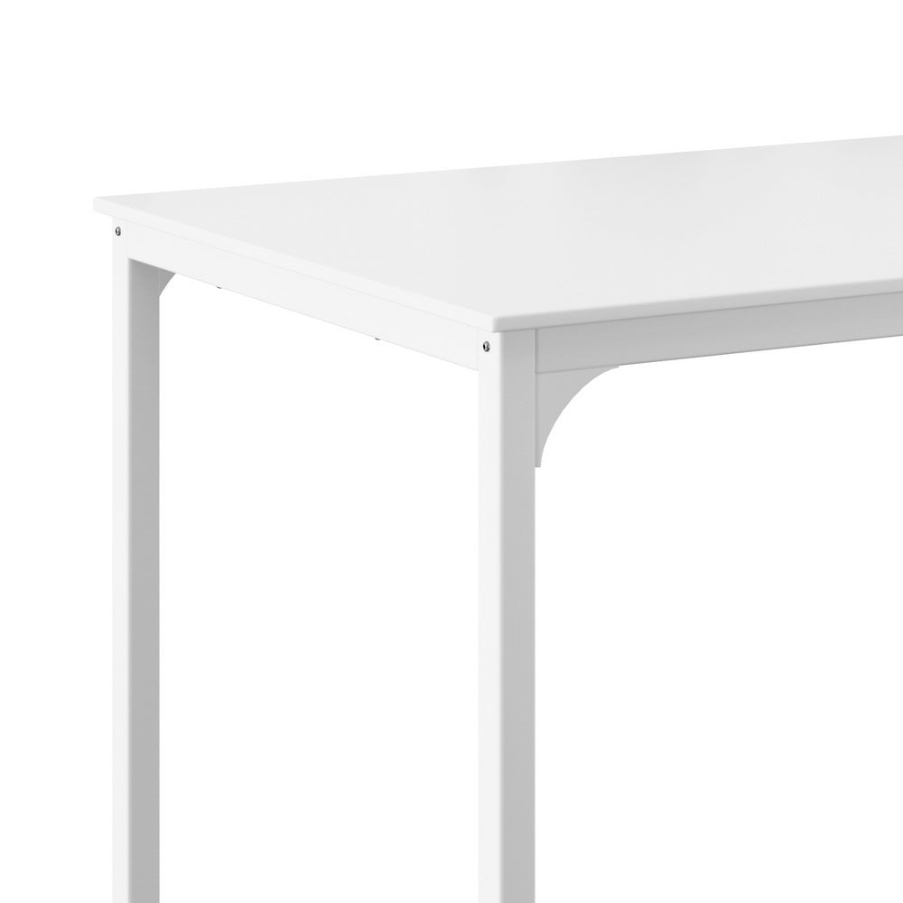 120cm White Bar Table with Metal Legs & MDF Top - Artiss