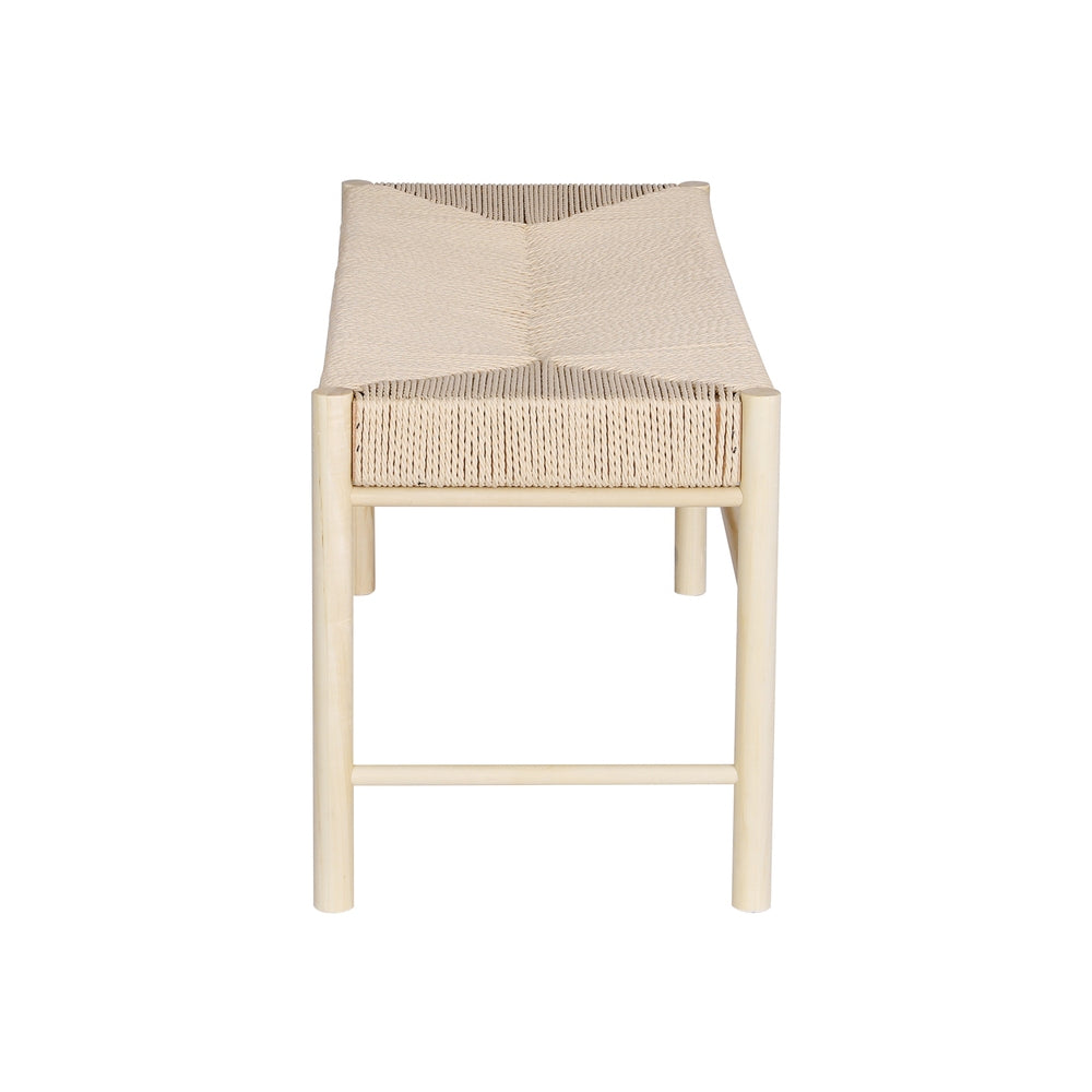 Moe 100cm Dining Bench Paper Rope Seat Pine