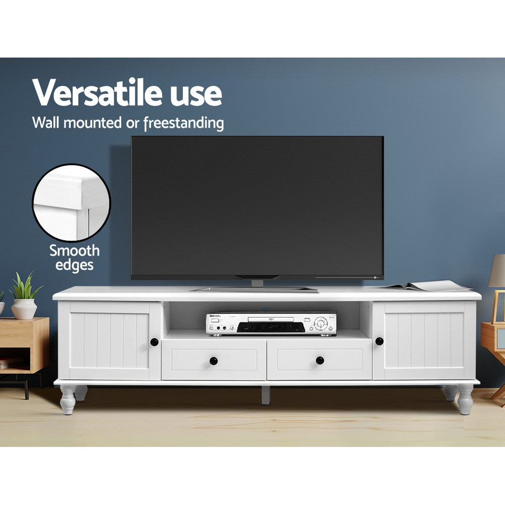 KUBI 160cm Entertainment Unit TV Cabinet White