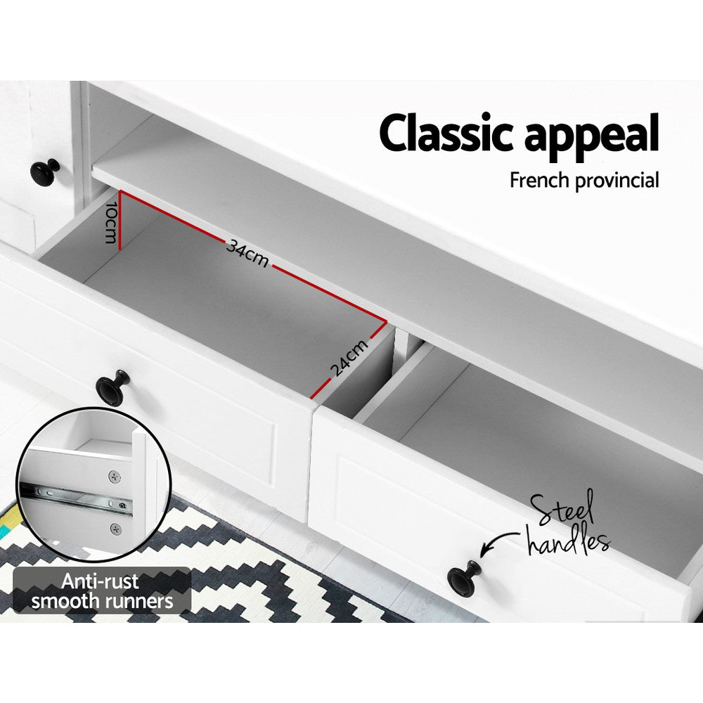 KUBI 160cm Entertainment Unit TV Cabinet White