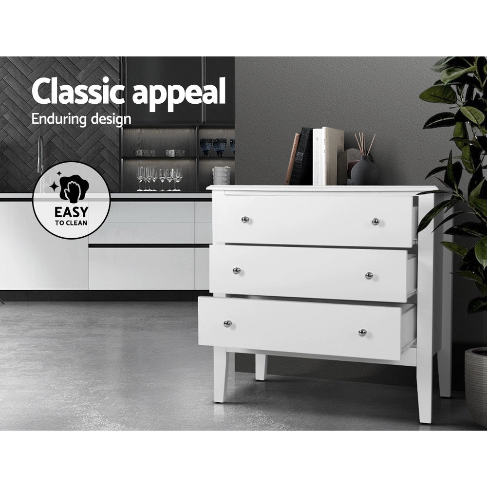 Brittany 3-Drawer Chest White