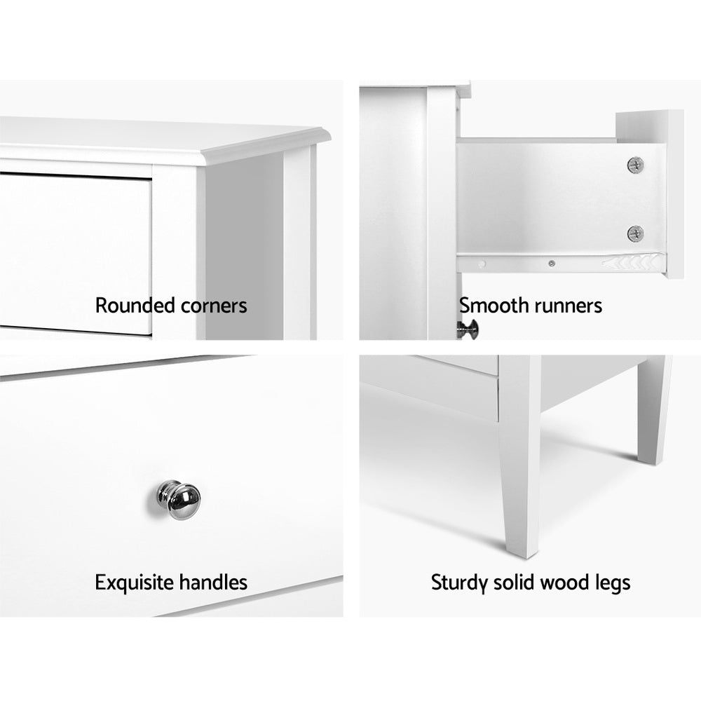 Brittany 3-Drawer Chest White