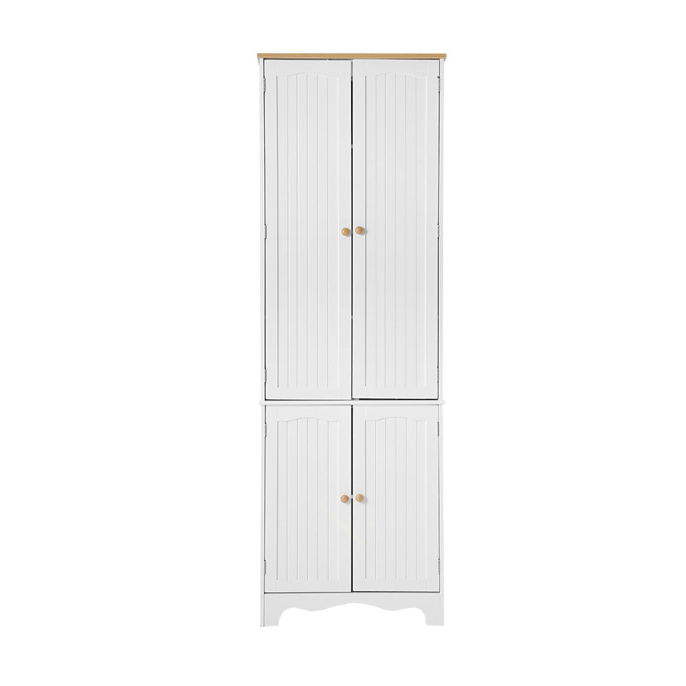 Berne Tall Cupboard 4-Door Sideboard White