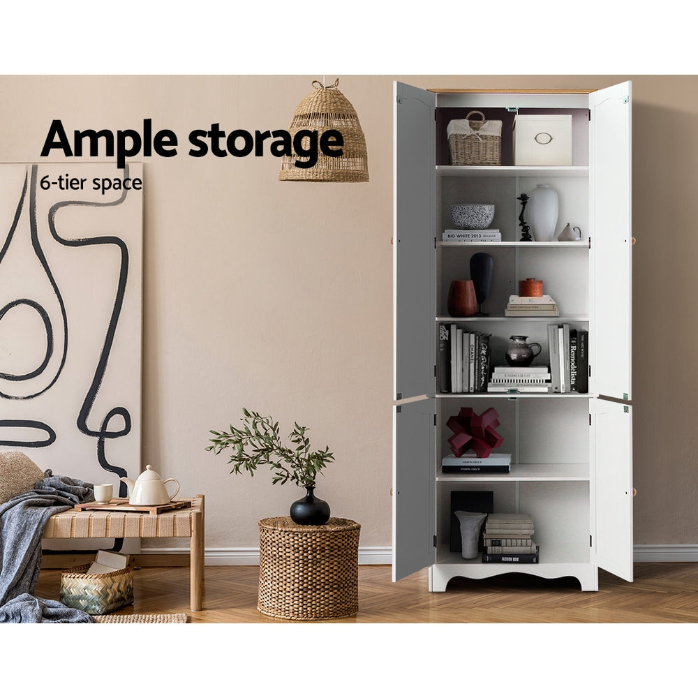 Berne Tall Cupboard 4-Door Sideboard White