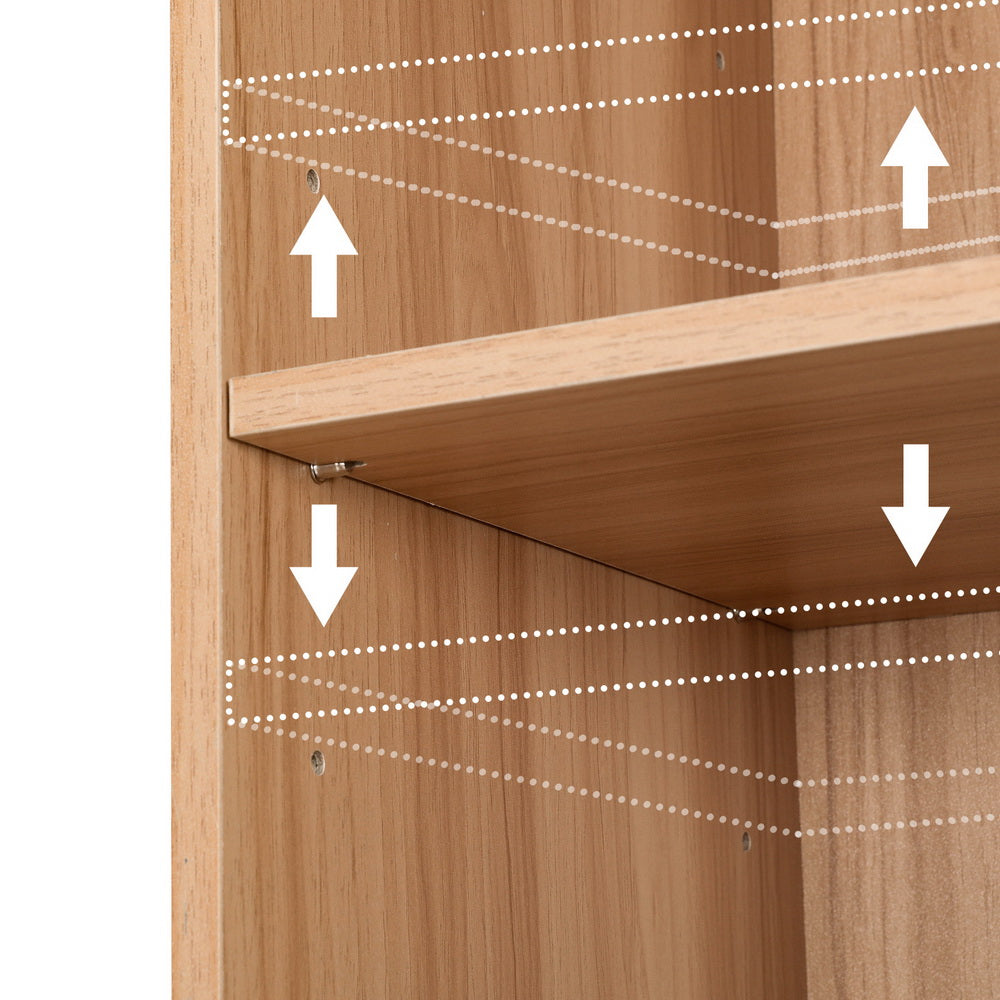 MILO 5-Tier Bookshelf Pine